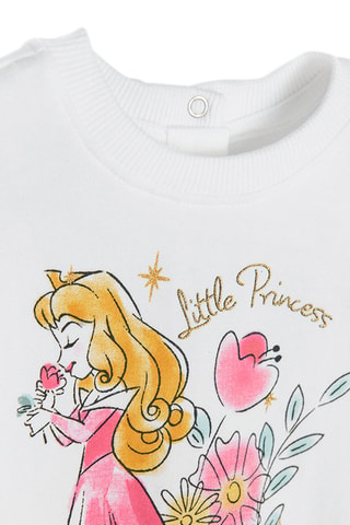 Sweat Aurore La Belle au Bois Dormant Disney - Ecru