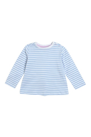 T-shirt et robe salopette en velours Ciel et rose