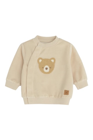 Sweat en velours - Beige