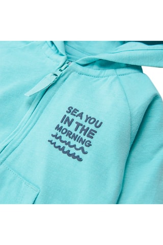 Sweat à capuche Turquoise