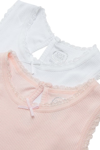 2 bodys en coton biologique Nude et blanc