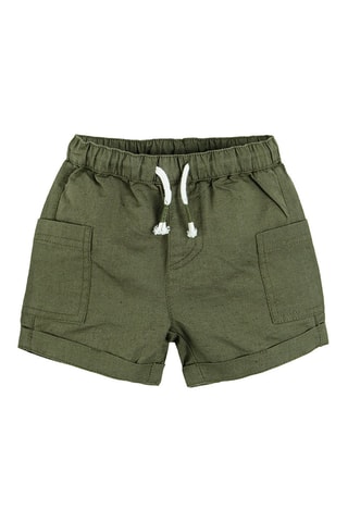 Short en lin Vert olive