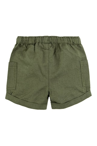 Short en lin Vert olive
