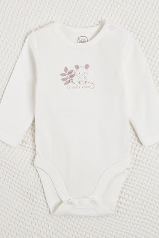 Body et salopette en coton biologique Blanc et violet