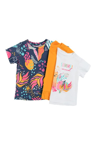 3 t-shirts Bleu marine et blanc
