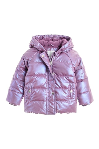 Doudoune à capuche - Mauve