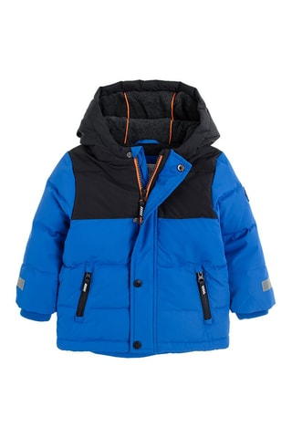 Doudoune à capuche - Bleu électrique