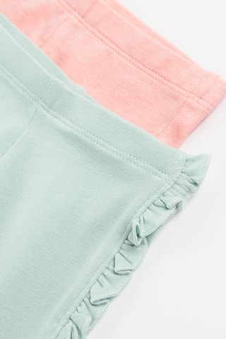 2 leggings - Rose et vert d’eau