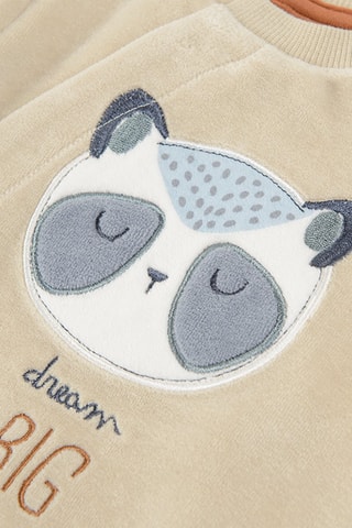 Sweat en velours - Beige