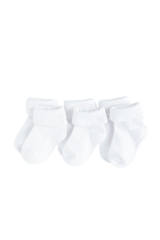 3 paires de chaussettes en coton biologique - Blanc