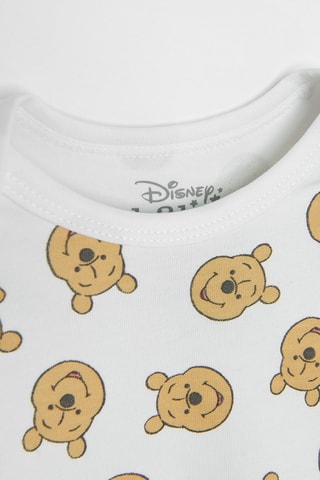 5 bodys Winnie l'Ourson Disney - Blanc et jaune