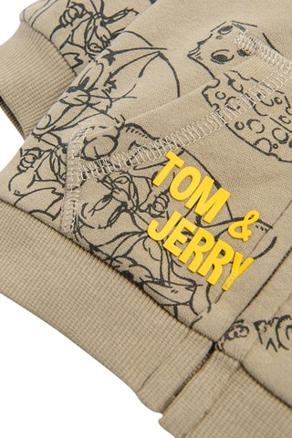 Sweat à capuche Tom et Jerry - Vert olive