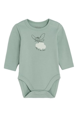3 bodys Dumbo Disney - Vert et blanc