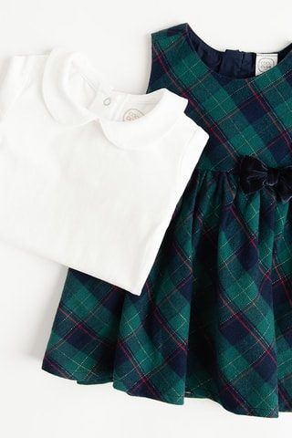 Robe et body - Blanc et vert