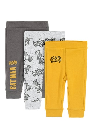 3 leggings Batman La Ligue des Justiciers DC Comics Gris et jaune