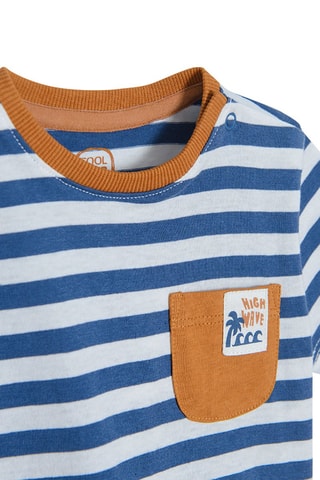 T-shirt Blanc et bleu cobalt