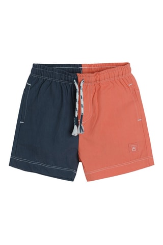 Short Bleu marine et corail