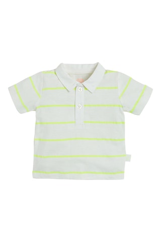 Polo Blanc et vert fluo