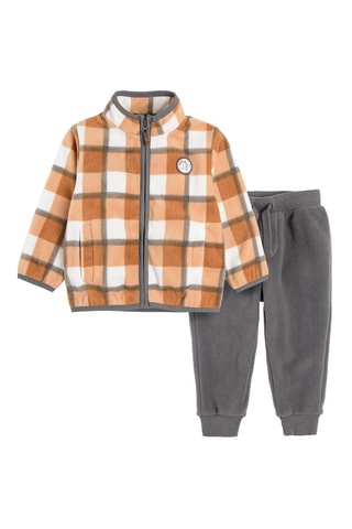 Sweat et jogging toucher doux Orange et gris foncé