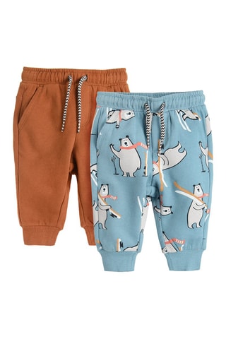 2 joggings Marron et bleu clair