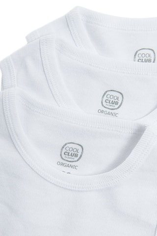 3 bodys en coton biologique Blanc