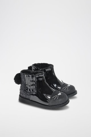 Bottines vernies à oreilles Noir