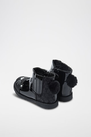 Bottines vernies à oreilles Noir