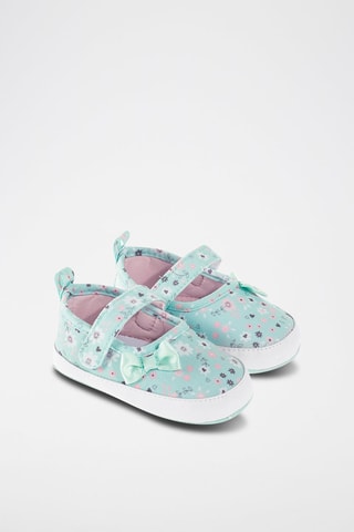 Chaussons Vert d’eau et fuchsia