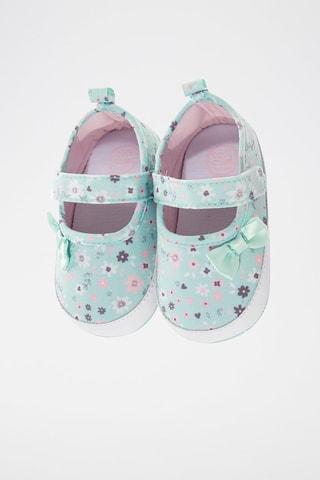 Chaussons Vert d’eau et fuchsia