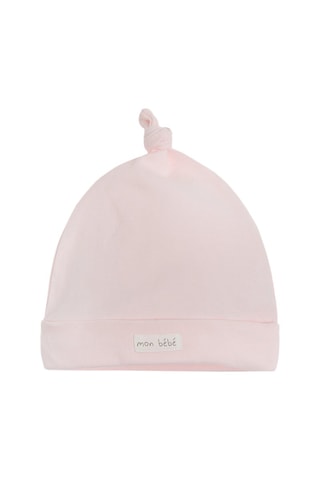 2 bonnets en coton biologique Rose
