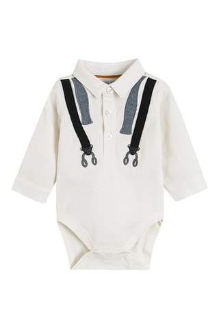 Body-polo et jogging Ecru et bleu cobalt