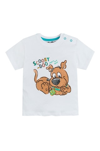 T-shirt et short en jean Scooby-Doo Blanc et bleu marine