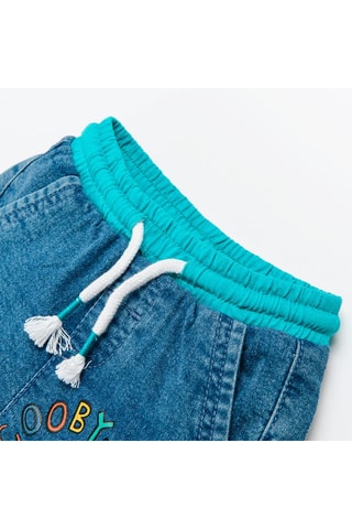 T-shirt et short en jean Scooby-Doo Blanc et bleu marine
