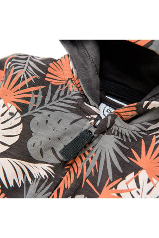 Sweat à capuche Anthracite et orange