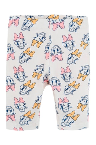 2 leggings Daisy Disney Saumon et blanc