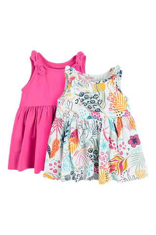 2 robes Fuchsia et blanc