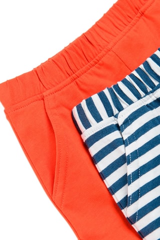 2 shorts Rouge et bleu marine