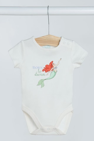 3 bodys Ariel La Petite Sirène Disney - Blanc et turquoise