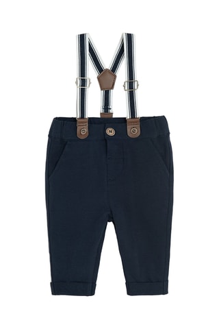 Body et pantalon - Blanc et bleu marine