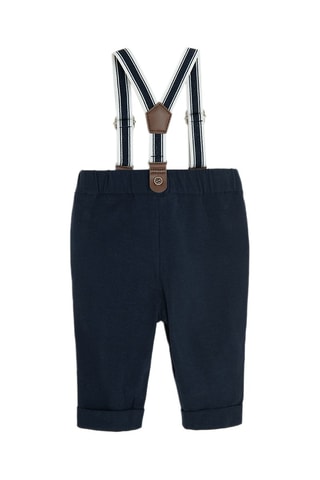 Body et pantalon - Blanc et bleu marine