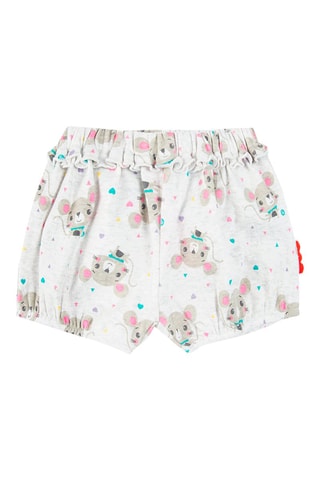 2 bloomers en coton biologique Blanc et gris clair chiné
