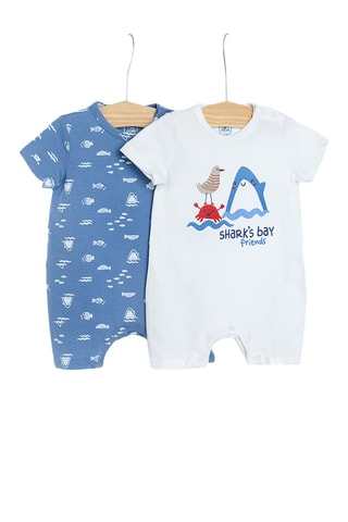 2 combinaisons Blanc et bleu cobalt