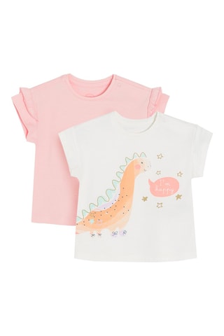 2 t-shirts - Rose et blanc