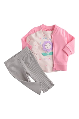 Ensemble 3 pièces - Rose et gris