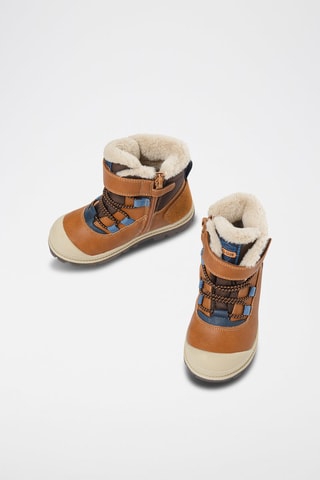 Boots fourrés Marron clair et marron foncé