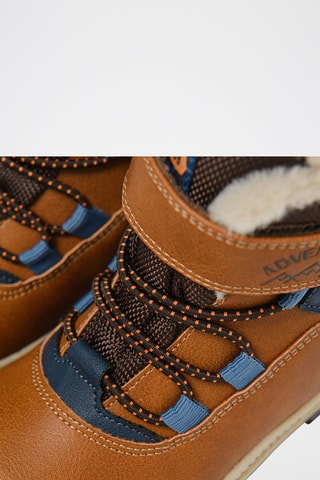 Boots fourrés Marron clair et marron foncé