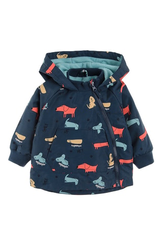Veste à capuche - Bleu marine et rouge