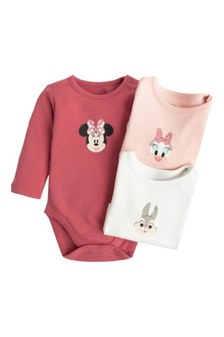 3 bodys Disney et Looney Tunes - Blanc et rose