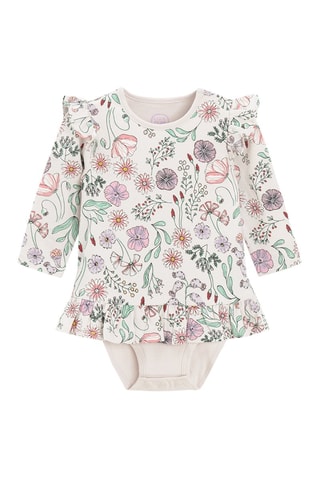 Robe-body et legging - Ecru et gris