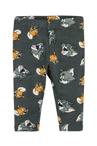 Legging Tom et Jerry Gris foncé chiné